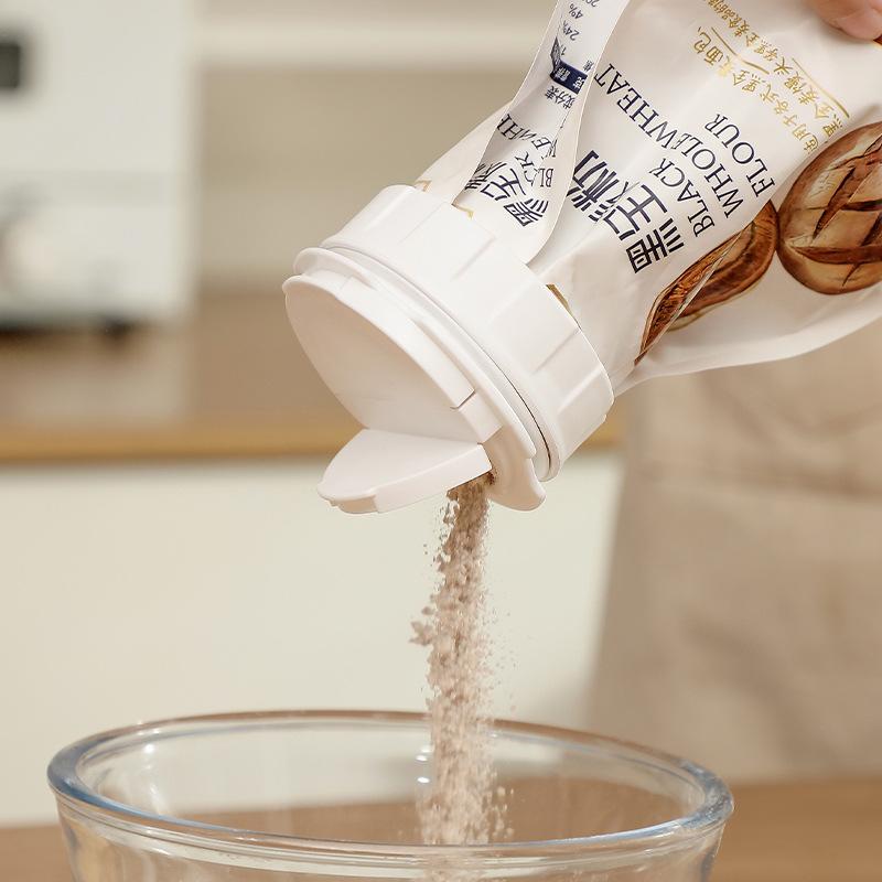 Food Bag Clips with Pour Spouts, Suitable for Small Particle Food, Liquid,Flour and Food Storage Organizer