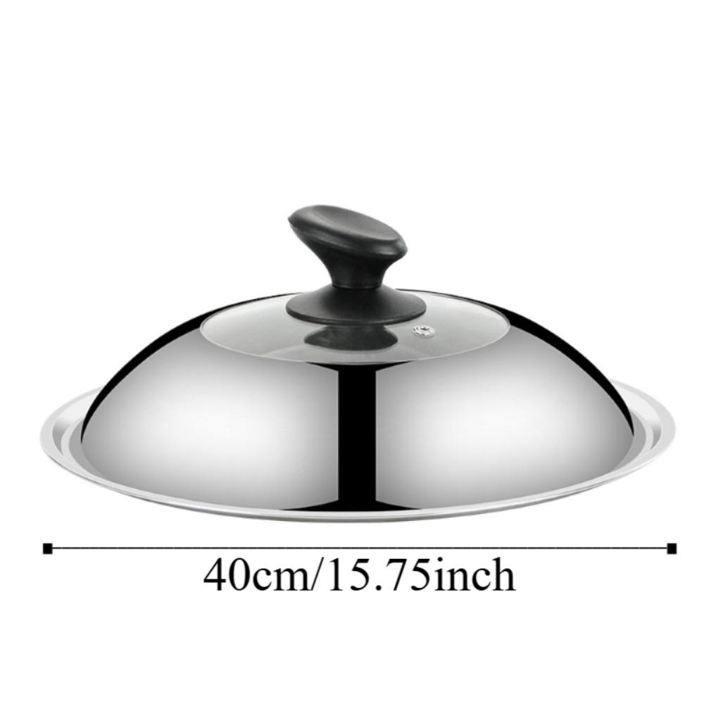 Verdickter Koch-Wok-Pfannendeckel Sichtbarer Küchen-Lebensmitteldeckel Langlebiger Runder Topfdeckel Hausmannskost