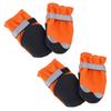 Dogs Booties Waterproof Dogs Shoe with Reflective Striped for Night Walk Nonslip