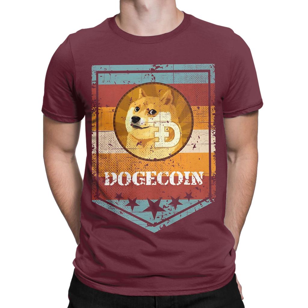 Dogecoin Doge Cryptocurrency Military Grunge Novelty Graphic 100 Cotton Tshirt Dogecoin Tops Tees For Unisex