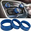 3 Pcs/set Decor  Trim  Rings  Set Air Conditioning Audio Knob Aluminum Alloy Decorative Ring For 15-20 Challenger