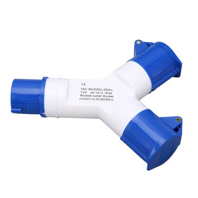 220?Spina impermeabile industriale 250V 3Pin Presa di corrente a forma di Y 16A con copertura antipolvere per nave
