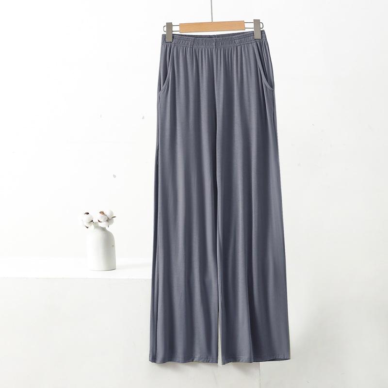Spring Summer Autumn Solid Colour 8XL Straight Pants with Pockets Elastic Waist Loose Trousers Casual Loose High Waist Trousers Casual Yoga Trousers
