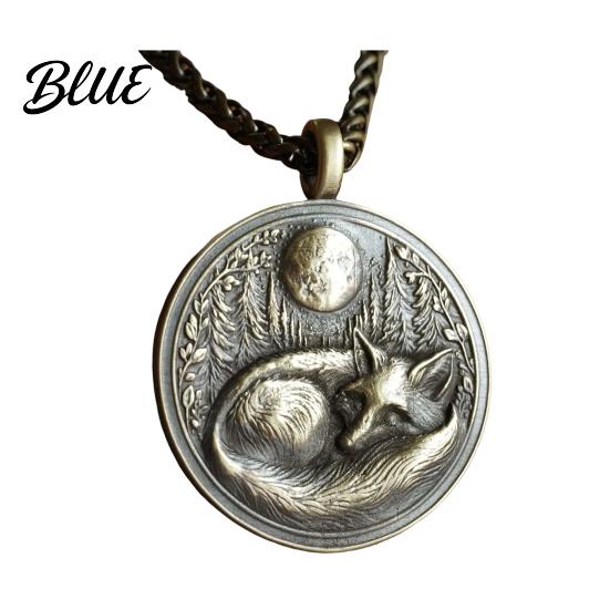 Reflection Symbol Necklace Forest Moon Pendant Travelling Animal in Family