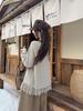 Women's Retro Lace Patchwork Knit Long Sleeve Shirt - 2026 Autumn/Winter Loose Fit