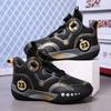 Children's Basketball Shoes 22 Spring and Autumn Children's Actual Combat Training Shoes Medium and Large Children's Non-slip Rotating Button Runnin