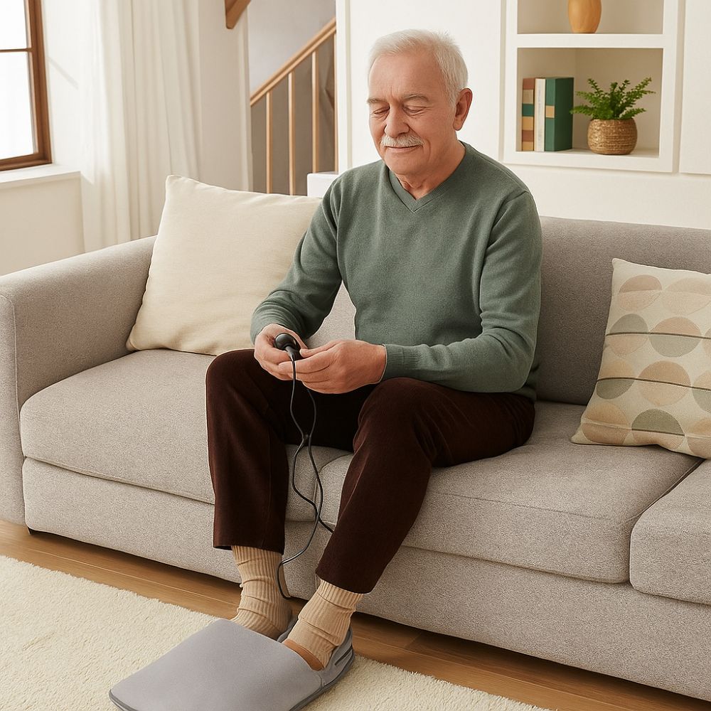 Adjustable Temperature Heated Foot Warmer Soft Plush Fast Heating Foot Heater Anti-slip Bottom Portable Foot Warming Mat