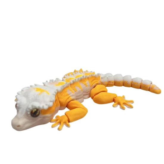 3D Printed Lizard Ornament Fidget Magnetic Articulated Lizard Lizard жёлтый