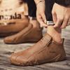 New Casual Shoes for Men Round Toe Men Ankle Boots Light Slip On Walking Shoes Outdoor Comfor Men High Top Sneakers