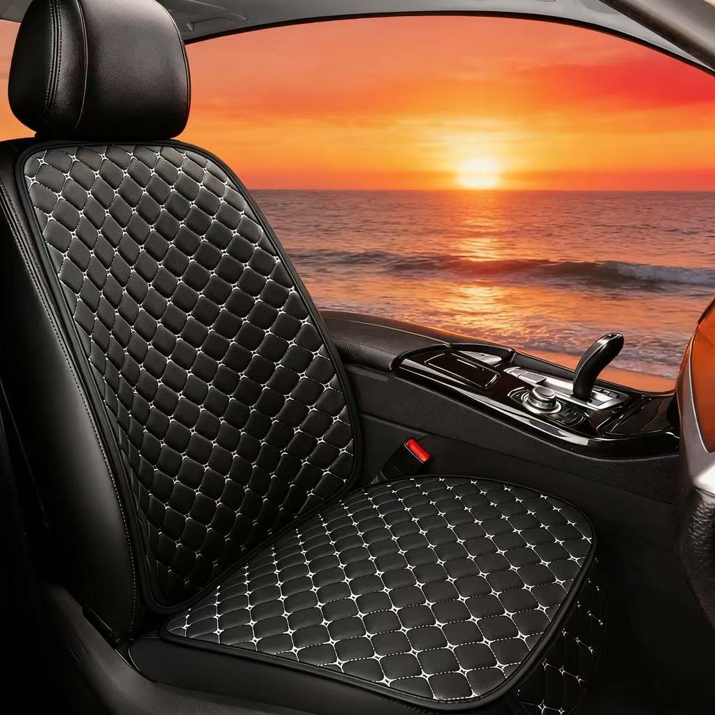 New Car Seat Cushion Universal Comfort Breathable Leather Diamond Grid Single Seat Multi-Pack Universal Vehicle Seat Pad
