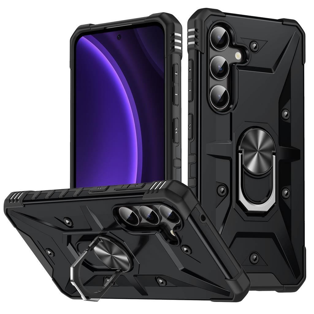 For Samsung Galaxy A36 5G/A56 5G Case PC+TPU Anti-Drop Phone Cover with Ring Kickstand