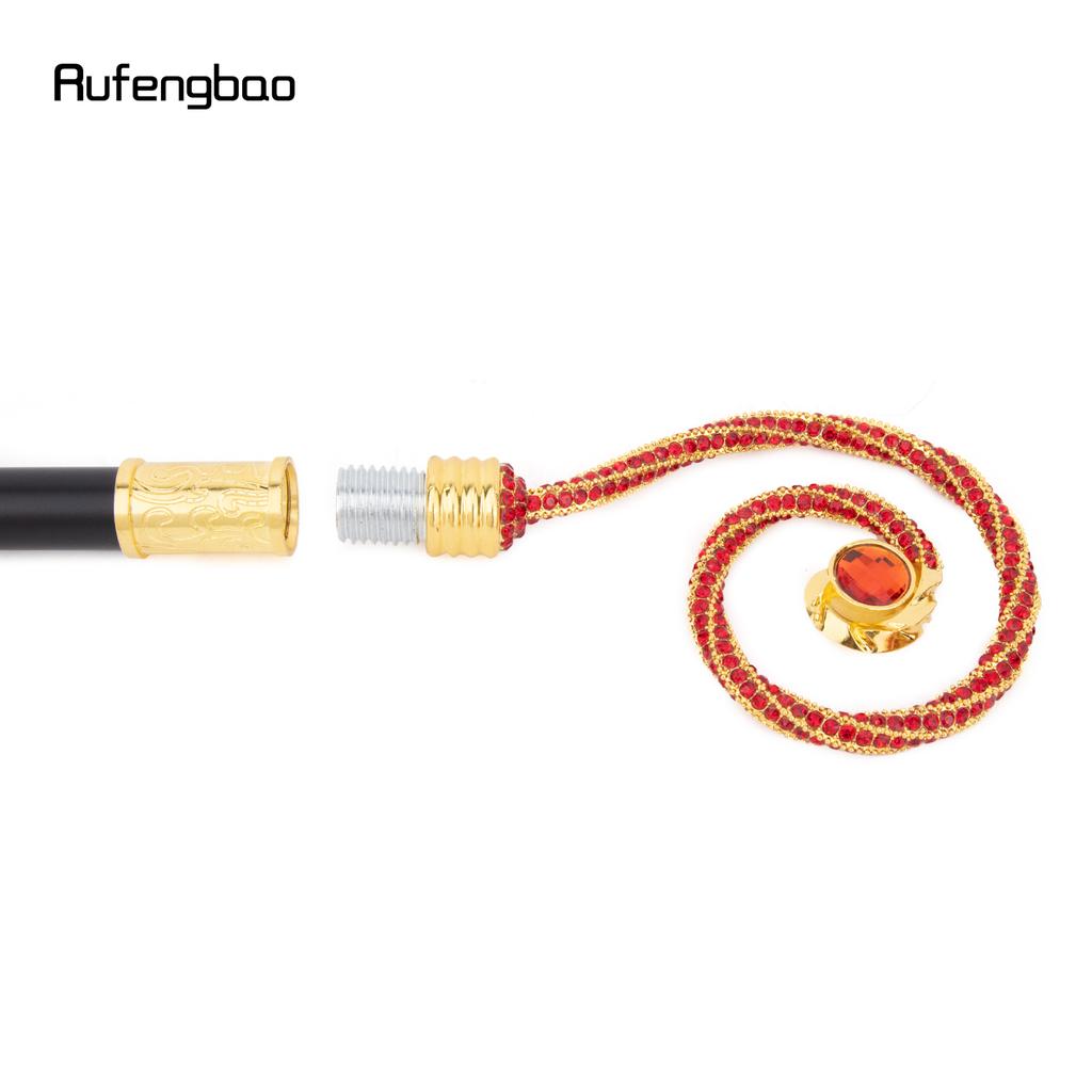 Golden Red Hanger Red Diamond Fashion Stick Decorative Cane Elegant Fashion Cane Cosplay Alloy Crosier Vintage Stick 90cm