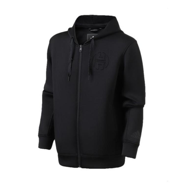 Adidas Harden Fz Hoody Zip-Up Solid Color Sports Long Sleeve Jacket Men Jackets Black DP5716