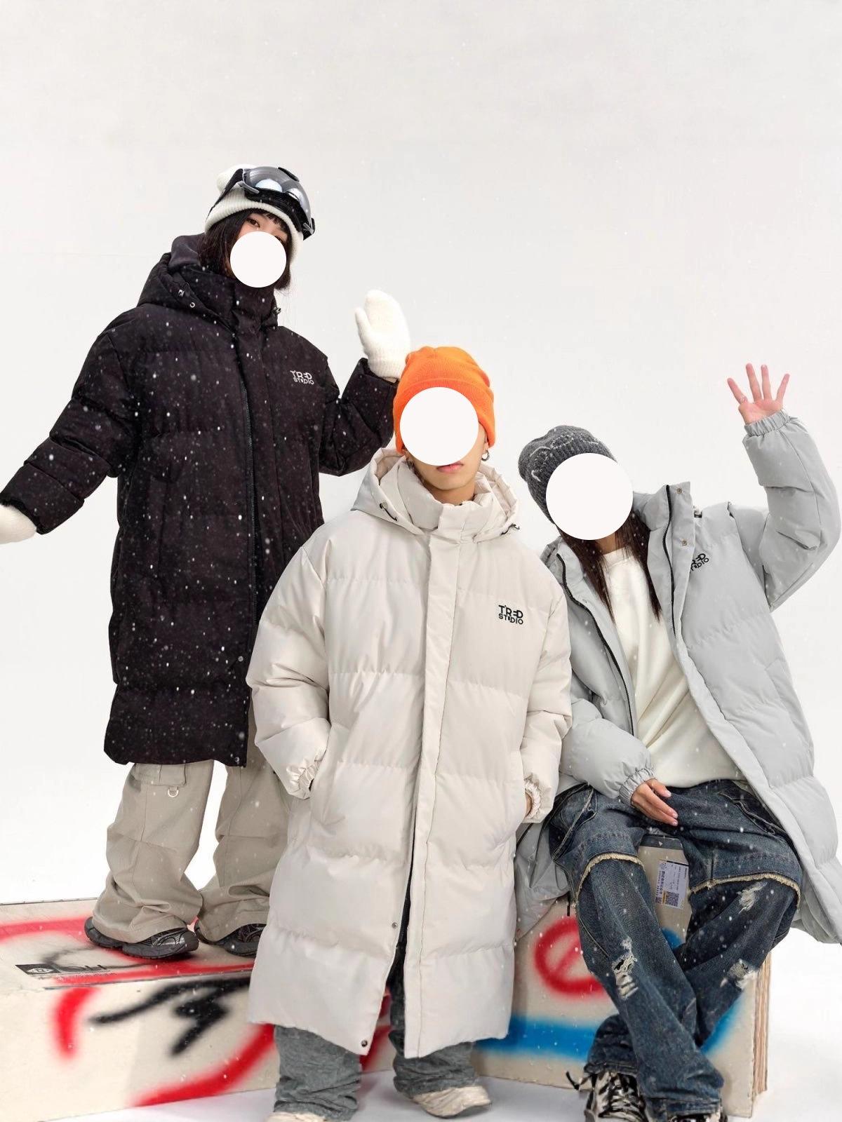 

American Trend Women s Hooded Mid-Length Down-Filled Jacket: Winter Warmth, Knee-Length, Cotton Padded Coat for Couples XL чорний