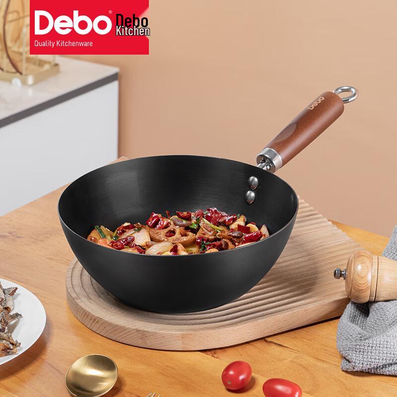 Debo Audella Gesunde Feineisen Wok zum Anbraten