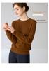 Women's 100% Pure Cashmere Round Neck Slim Fit Sweater - Long Sleeve Knit Base Layer for Autumn/Winter