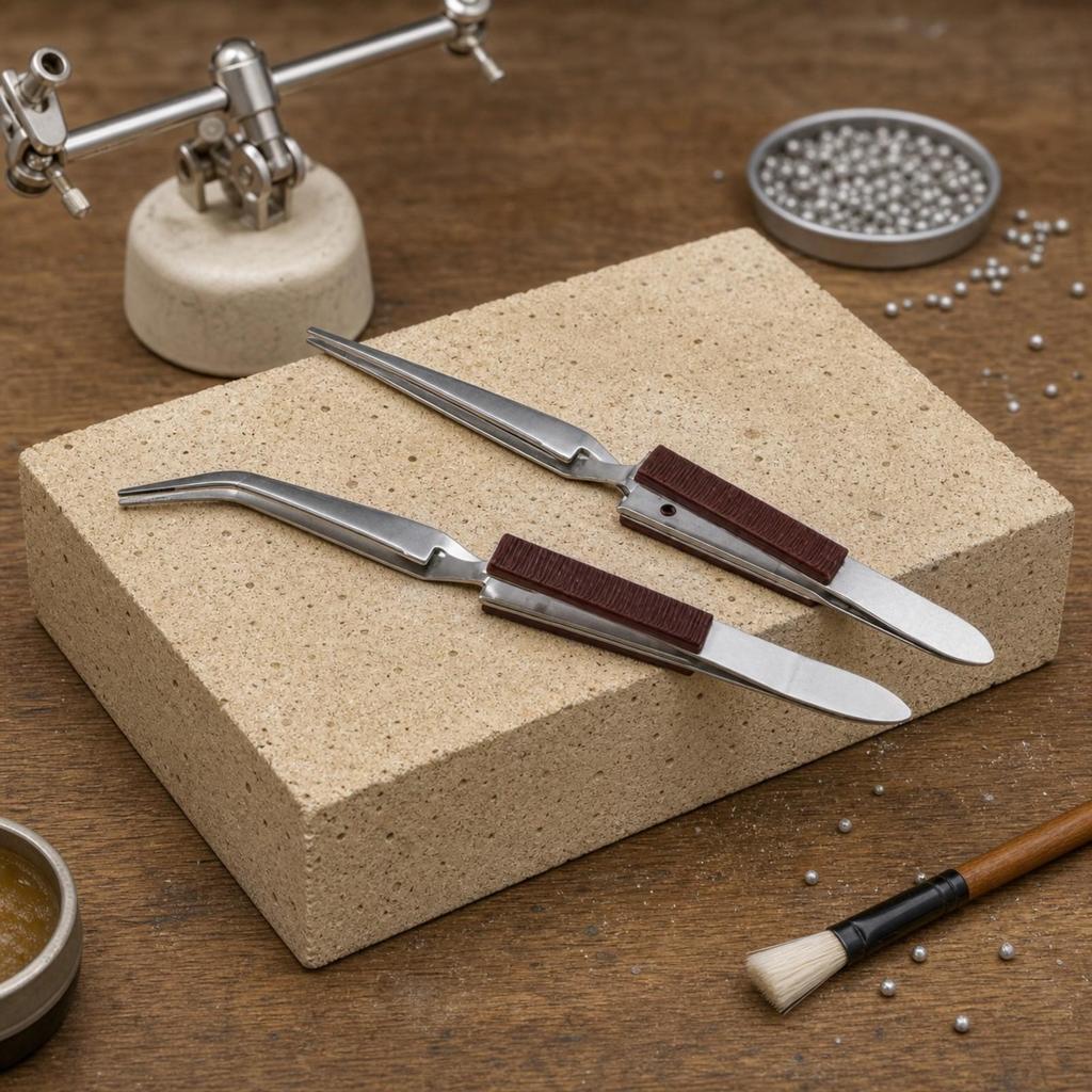2 Pieces Rebound Clamp Tweezer Easy-Grip for Model Making