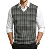 Men's Casual Wool- V-Neck Knit Sweater Vest for Commute