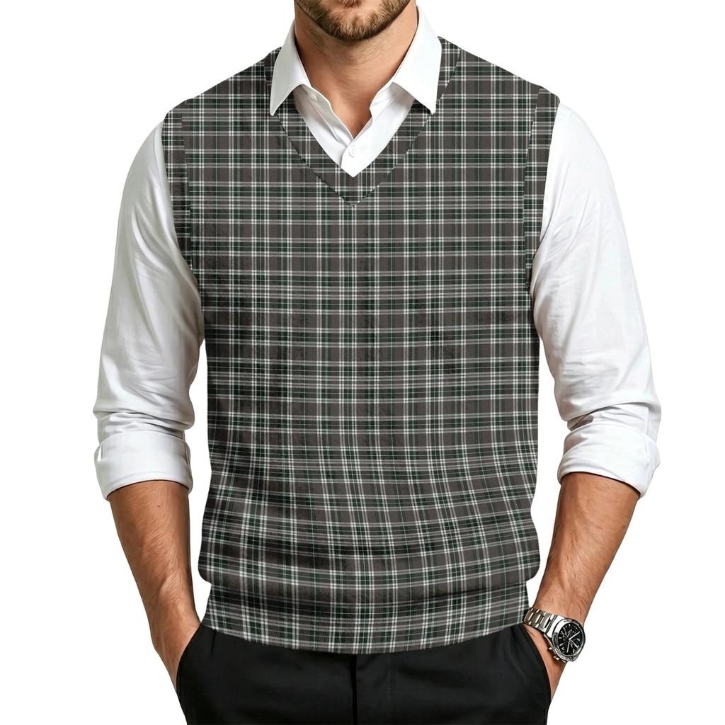 Men's Casual Wool- V-Neck Knit Sweater Vest for Commute