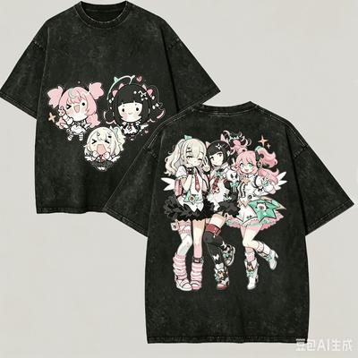 Zenless Zone Zero Spłowiony T-shirt Miłośnik Anime Harajuku Nowy Model Oversize Vintage Luźny Streetwear Klasyczny Unisex wysoka jakość