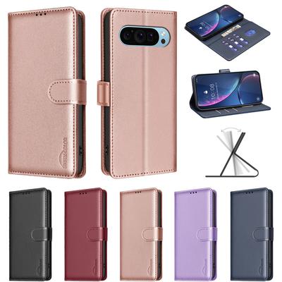 RFID-blockierendes PU-Leder-Portemonnaie mit Kartenfächern im Litschi-Muster für Google Pixel 8,Pixel 8a,Pixel 8 Pro,Pixel 9,Pixel 9 Pro