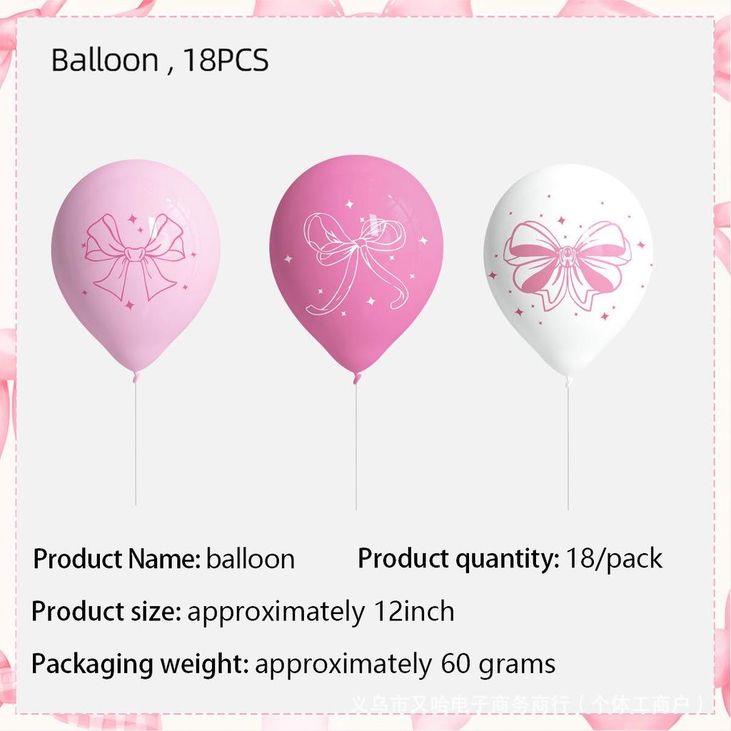 Roze Strik Verjaardag Feest Decoraties Set: Banner & Slingers