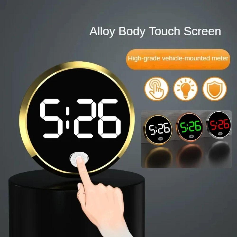 Touch-Activated Digital Clock LED Time Display Luminous Car Clock LED Electronic Watch Student
