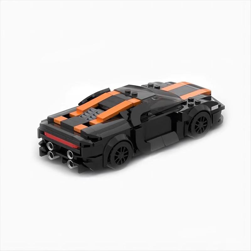 MOC 8-Grid City Racing Car Classic Hypercar Model Creative Building Blocks Collection Gift