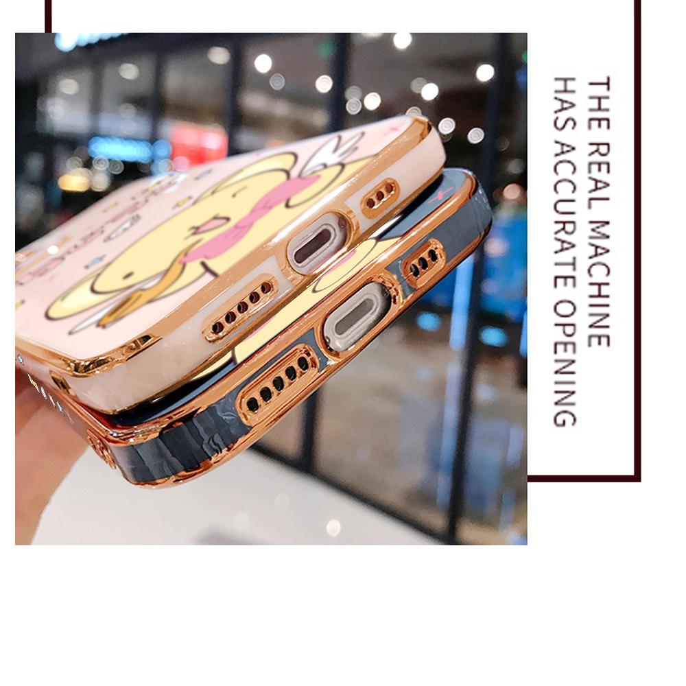 For Redmi Note 13 Pro 12 Pro 12S 11 Pro 11S 10S OPPO A38 A77s A96 Realme C33 C65 OnePlus Cartoon Cute Animal Design Soft Plated TPU Phone Case