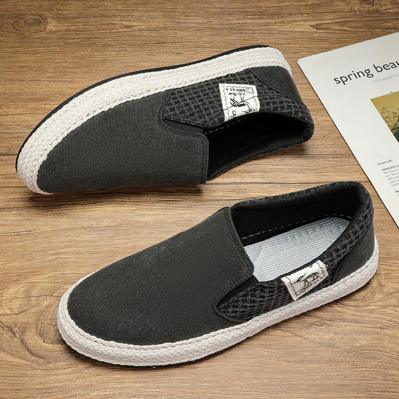 

Модные мужские парусиновые туфли PARZIVAL, повседневные кроссовки для мужчин, вельветовые кроссовки с пеньковой оберткой, мужские туфли на плоской подошве, лоферы, кроссовки Zapatos Hombre, оптовая продажа 44 темно-серого