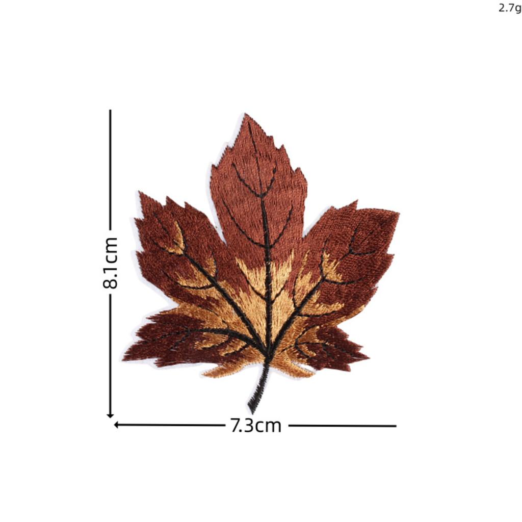 Maple Leaf Fabric Patches, Colorful Leaf Patches, Iron- Adhesive Backing