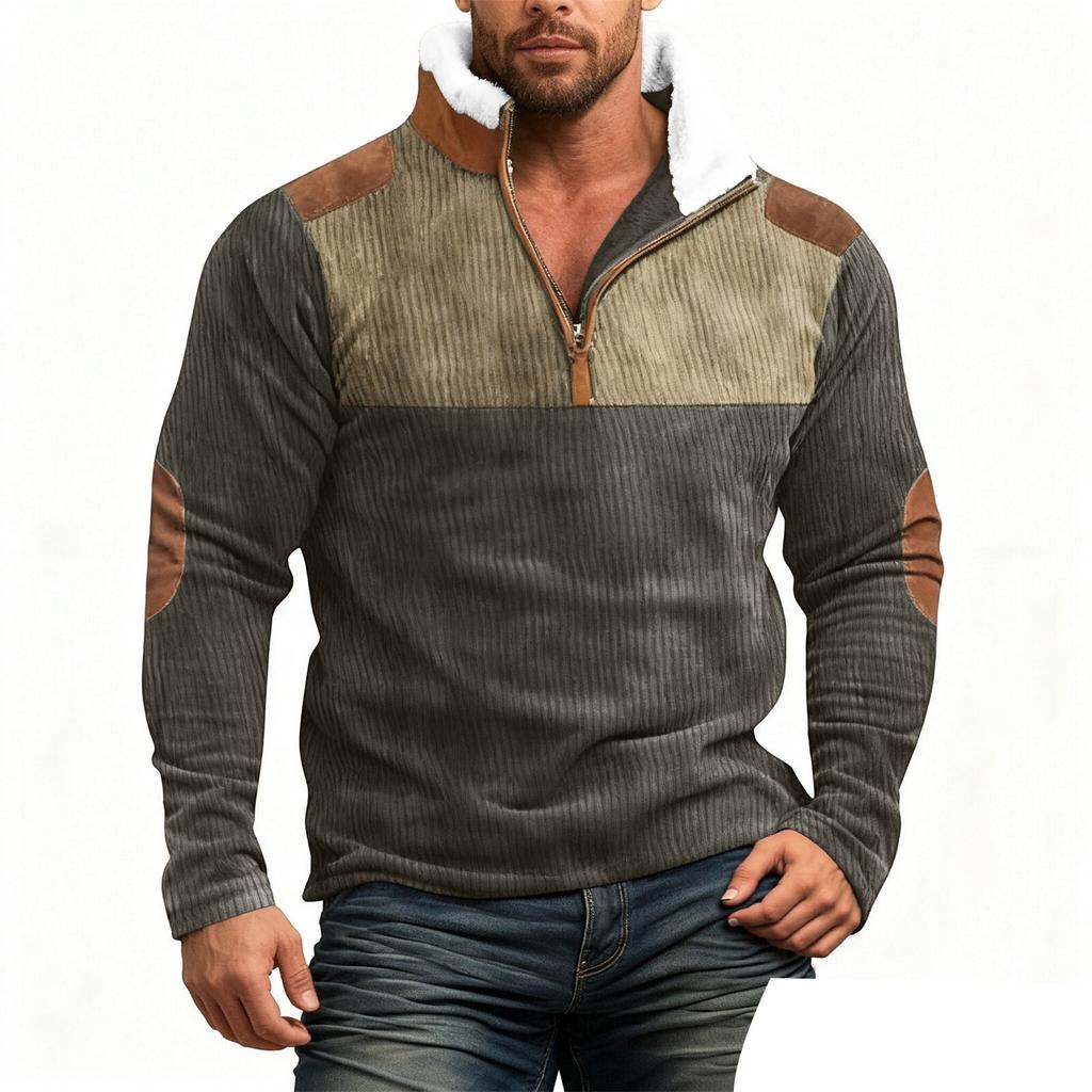 Spring And Men's Standing Collar Sweatshirt Is Outdoor Casual Sweaters Tops