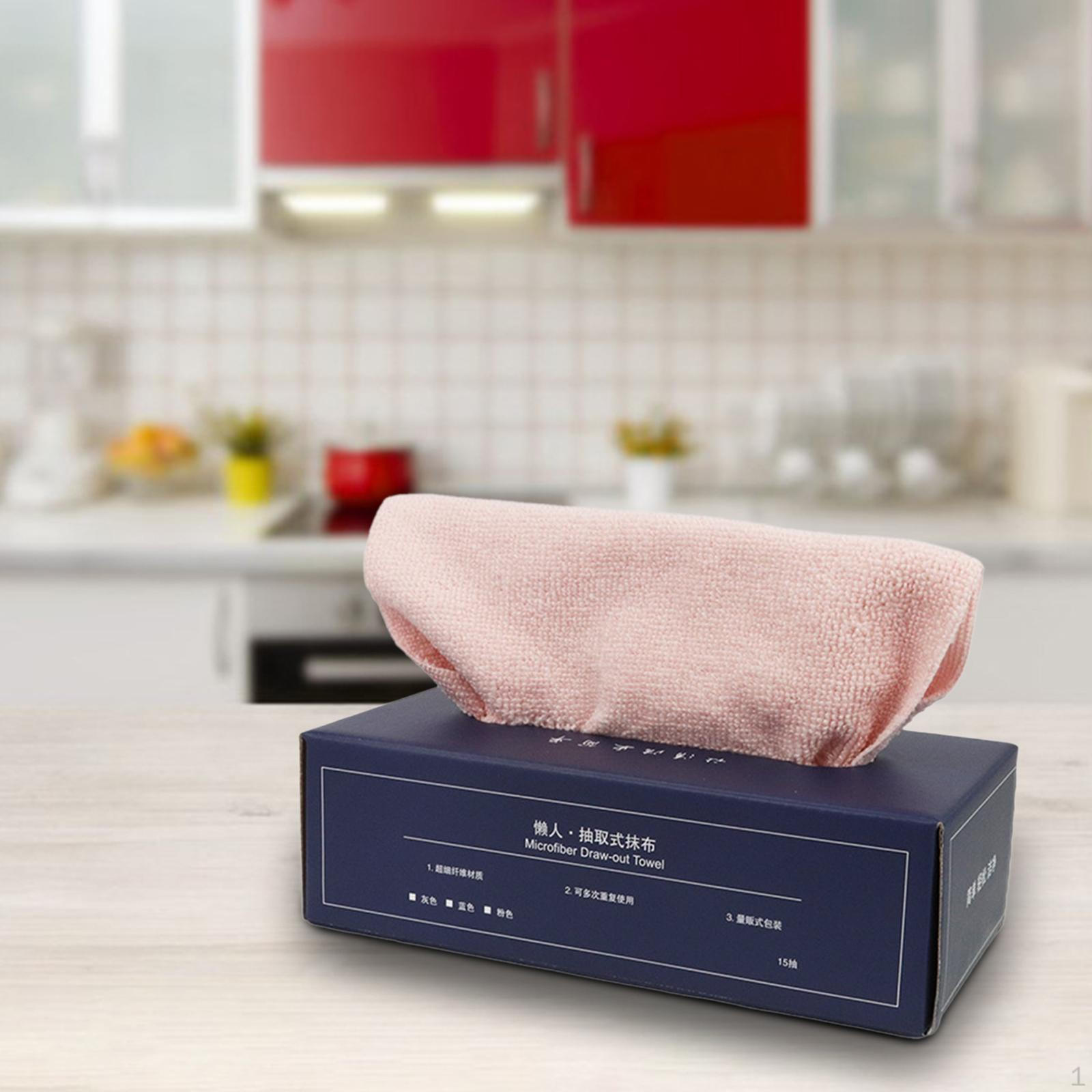 

20 шт. тканевые полотенца для чистки посуды для мисок розовый