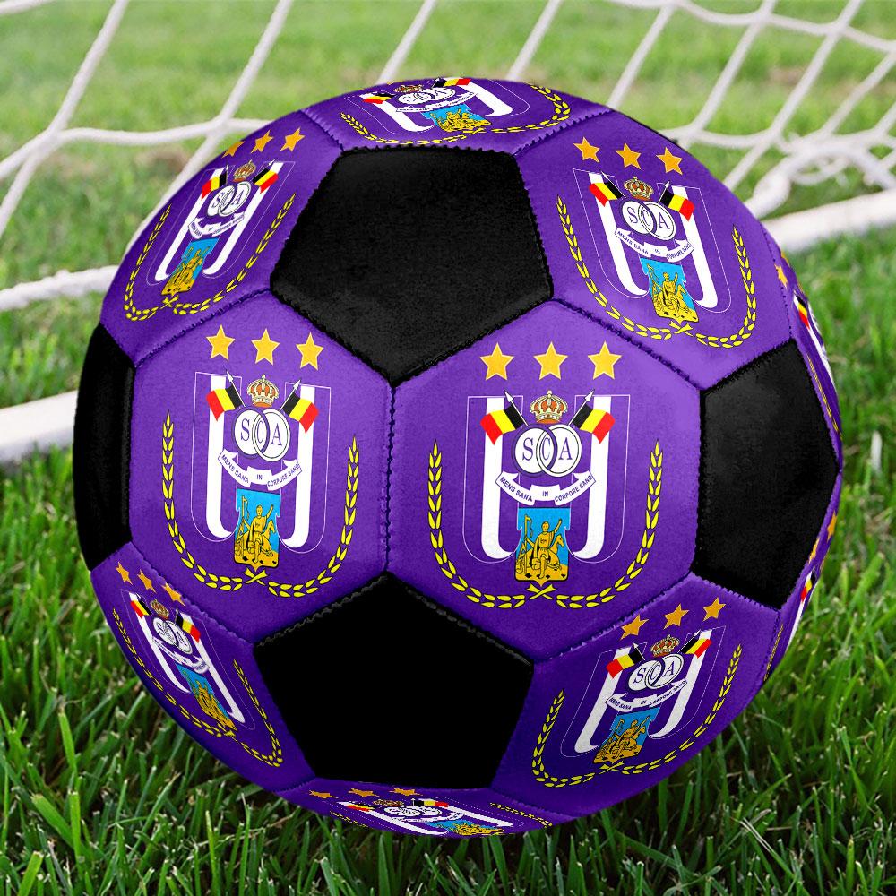 1pc Royal Sporting Club Anderlecht Soccer Ball Size 5 Indoor Soccer Ball Fashion Colorful Backyard Game - Great For Sports Fans Gift HE52