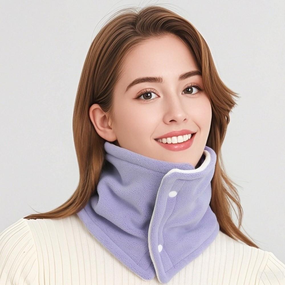 Polar Fleece Fleece Muffler Double-sided Warm Neck Warmer Fashion Winter Knitted Scarf cycling