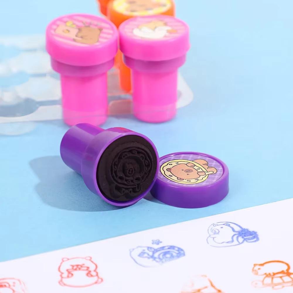 Capybara Self Inking Stamps Party Favor Gifts Children's Birthday Souvenirs Decoration Classroom School Reward Christmas Toy