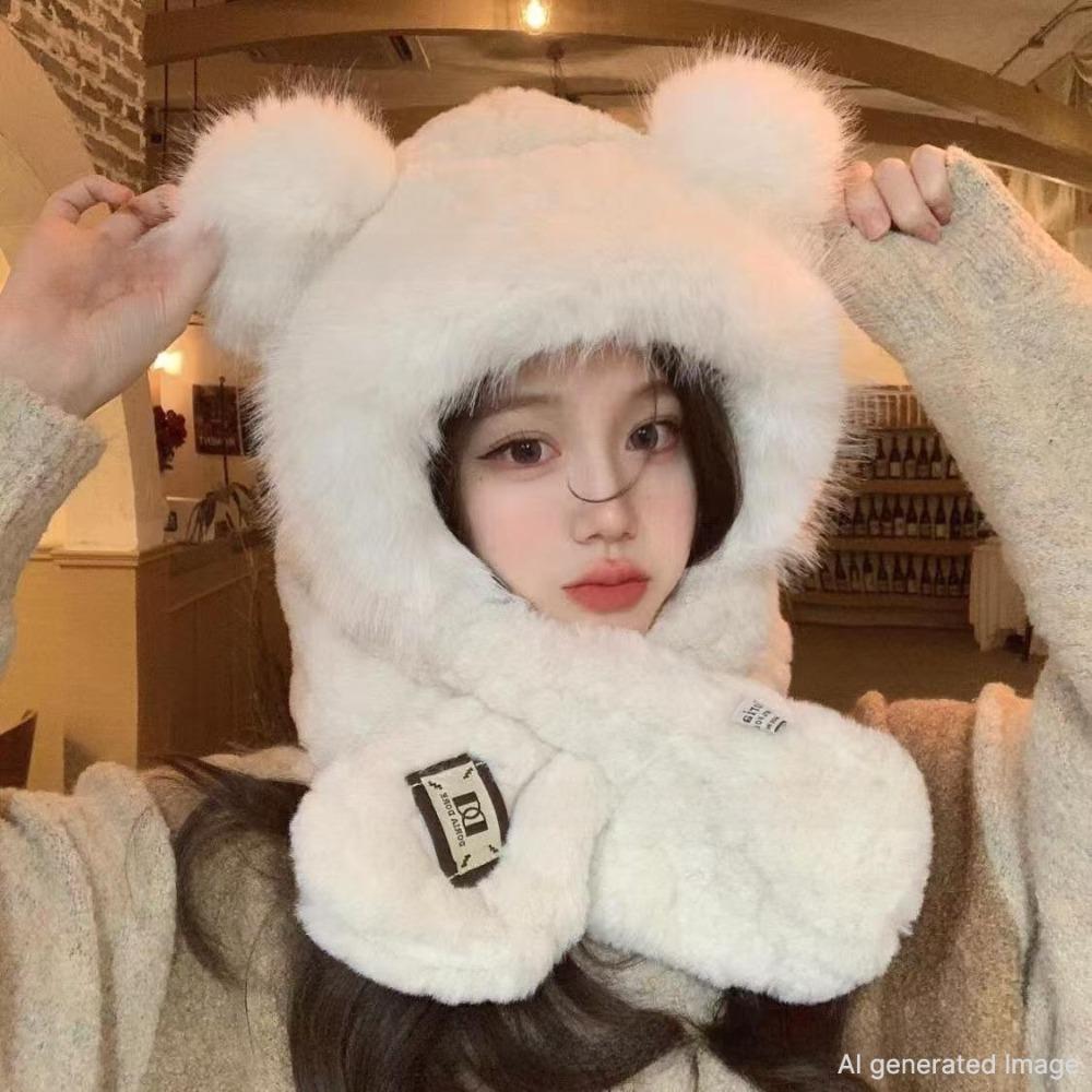 Winter Knit Trapper Hat Fleece Lined Thickened Earflap Beanie Windproof Warm Cold Weather Cap