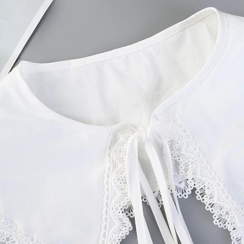 Perfect Match Linbaiway Fake Collar Scarf For Women Shirt Detachable Collars Sweet Lace White False Collar Faux Col Female Nep Kraagie