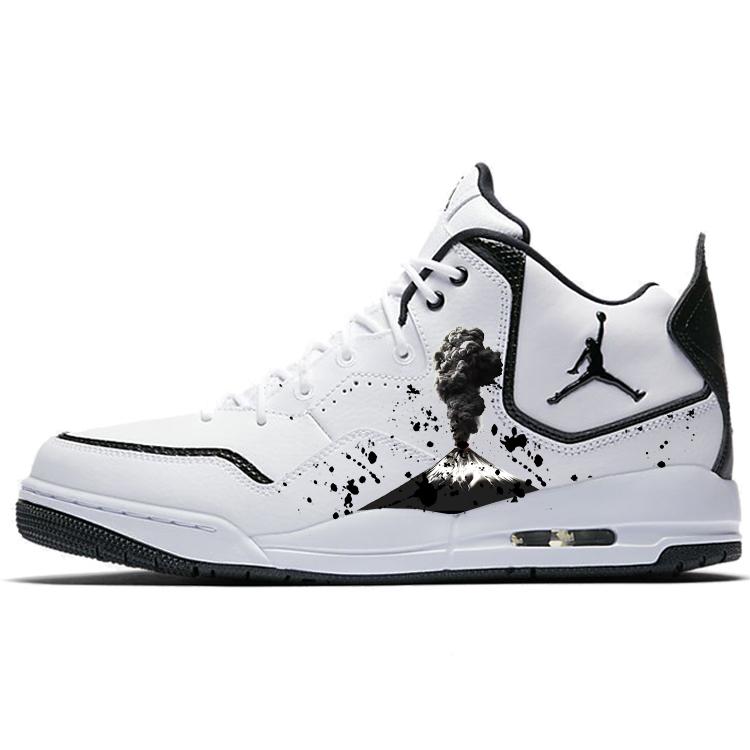 Jordan Courtside 23 Vintage Basketball Shoes Men's Mid top White/Black AR1000-100(Team56-)