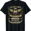 66th Birthday T Shirt With Gerunisex Text As God Created Me 66 Years Ago He Grinned Black Vintage Men Versatile