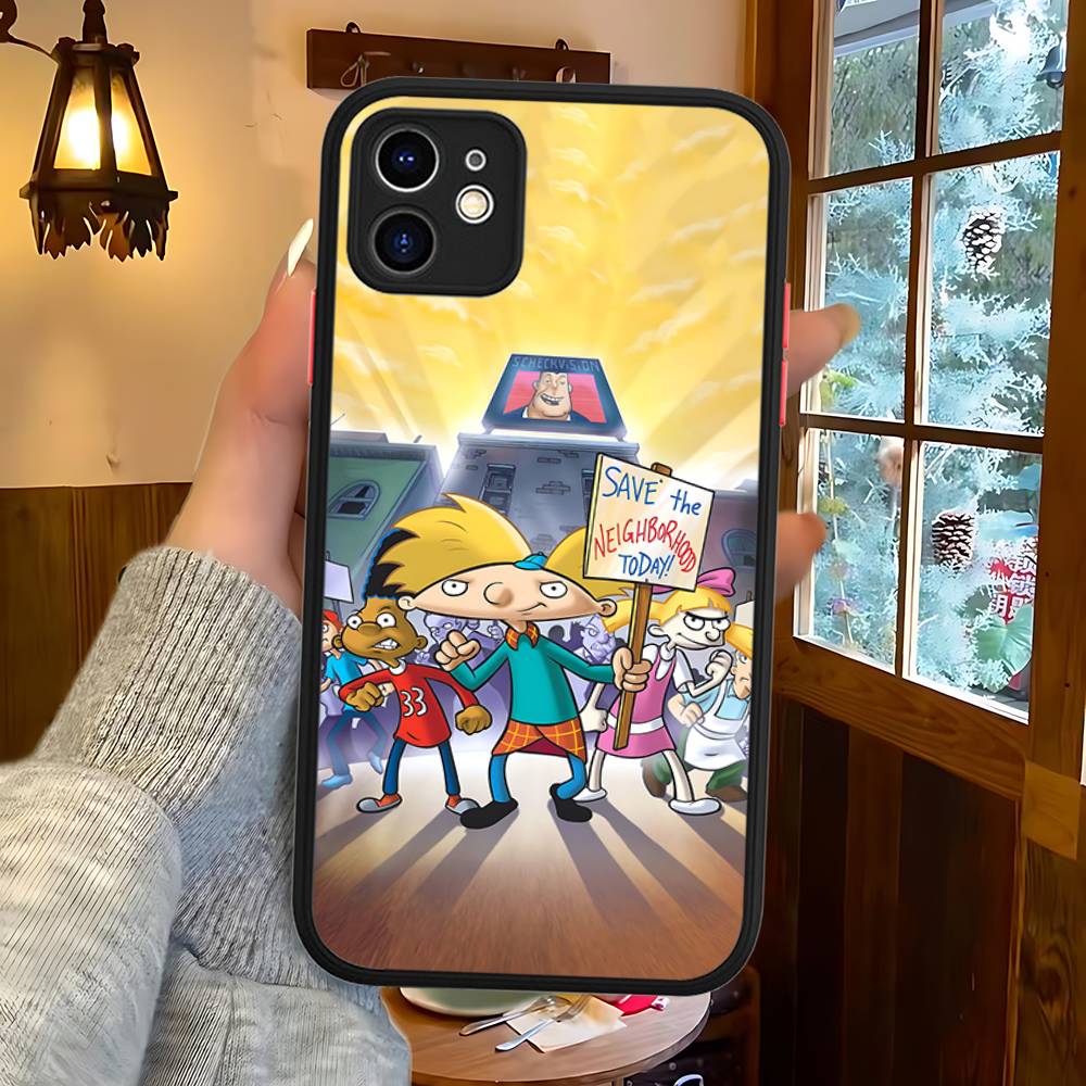 

Hey A_Arnolds Cartoon For IPhone 15 16 Pro Max 11 12 13 14 XS XR X Plus 16E Matte Translucent Phone Cover iphone 12pro max