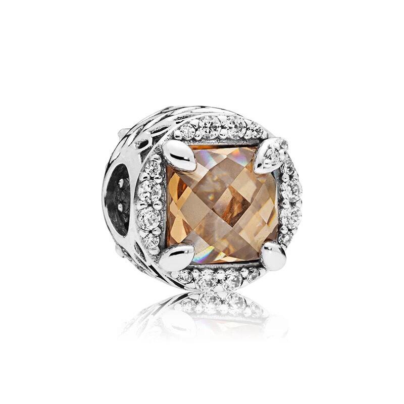 Sparkling Pavé & Star Clear Cerise Pink Sea Green Dark Blue Charm Beads Fit Original Bracelets Diy Women Jewelry Gifts