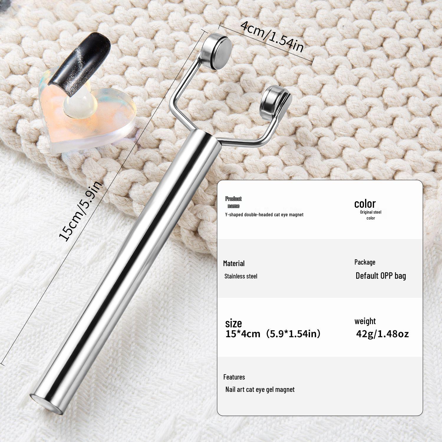 

Y-образный магнитный инструмент для дизайна ногтей гель-лаком «кошачий глаз» с сильным притяжением