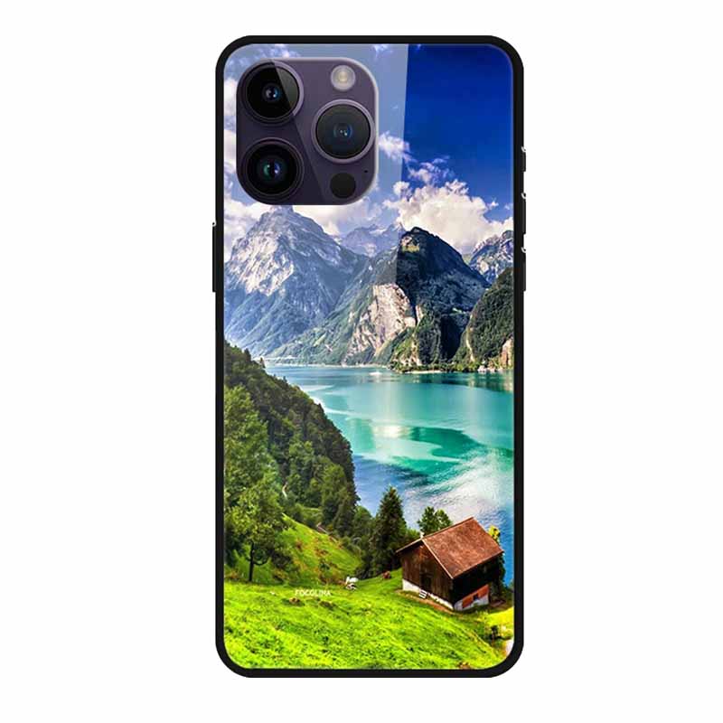 Glass Back Cover For iphone 16 Pro Max Phone Case Soft Bumper Hard Tempered Glass Case For iphone 15 Pro Max Case Funda Shell