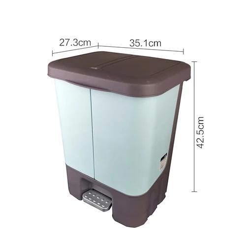 Kitchen Big Trash Can with Lid Wheels Odor Pedal Cube Storage Trash Can Bins Kosze Do Segregacji Smieci Waste Bins BG50WB