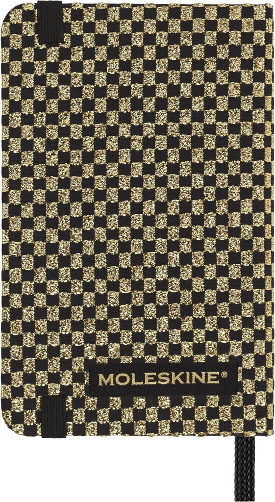 Moleskine x Mantero Shine Collection Notebook, Hardcover, Plain, XS Size (6.5cm x 10.5cm), Gold Boxed, LEHSHINEMP012GOLD