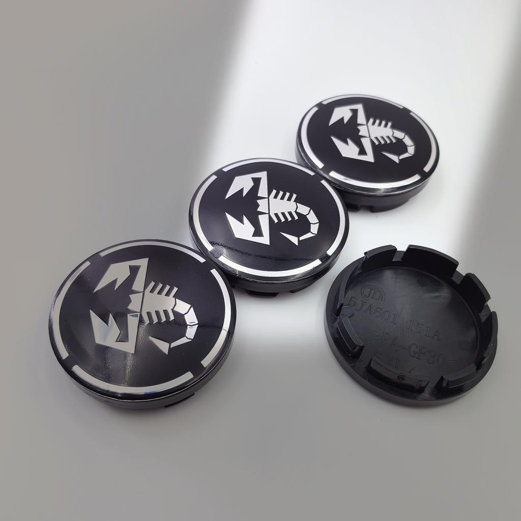 4ps 56mm/60mm 5.6cm/6cm Abarth logo car emblem Wheel Center Hub Cap auto Rim refit dust-proof badge covers styling accessories
