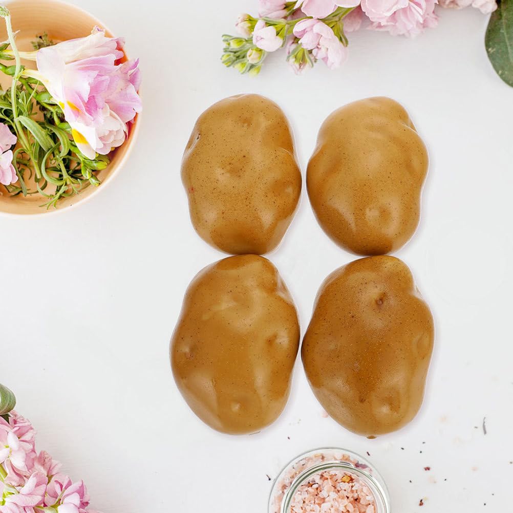 Amosfun 9cm Fake Potato Realistic Fake Lightweight Styrofoam Perfect for Photo Store Kitchen Pretend and Harvest Model, Potato, Model, Shoots,