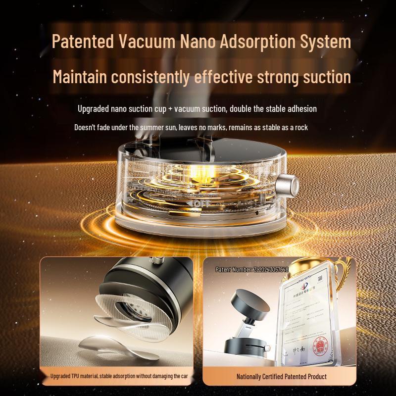 Foldable Magnetic Phone Holder with Telescopic Suction Cup for Car & Desktop