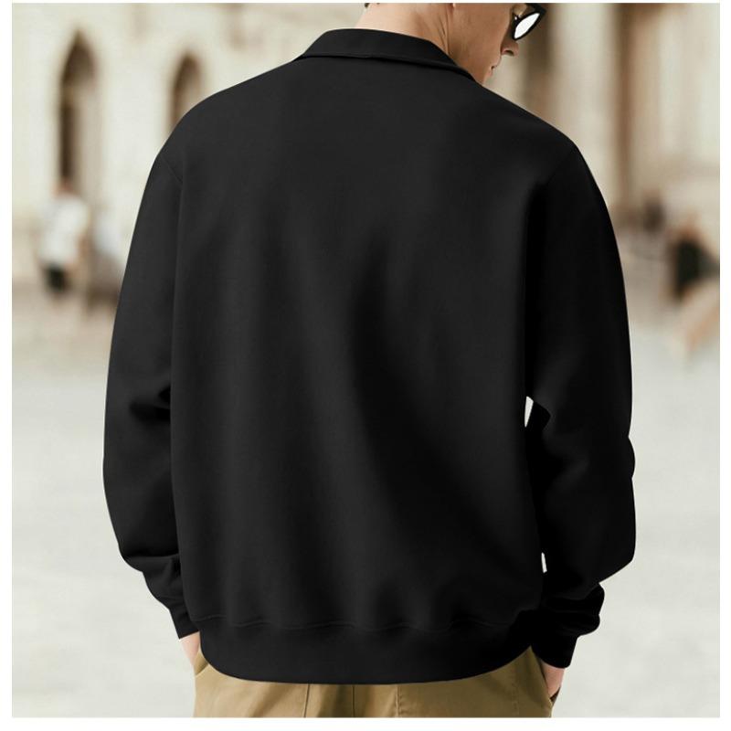 Men S Long Sleeve Polo Casual Sports Multi Pocket Sweatshirt